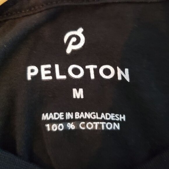 Peloton Century Club Unisex T-shirt black and white, size Medium - Picture 6 of 6